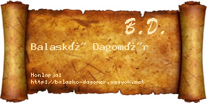 Balaskó Dagomér névjegykártya